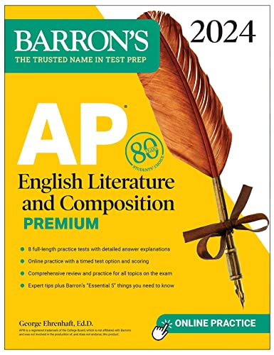 AP English Literature and Composition Premium, 2024: 8 Practice Tests + Comprehensive Review + Online Practice (Barron's AP Prep)