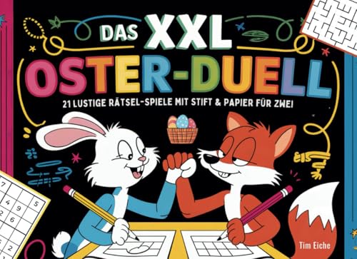 Das XXL Oster-Duell: 21 lustige Rätsel-Spiele mit Stift & Papier für Zwei | Das perfekte Geschenk zu Ostern von paperu Verlag