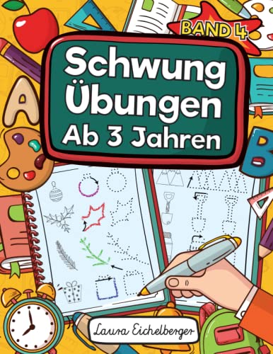 Schwungübungen Ab 3 Jahren - Band 4: Übungsheft Mit Schwungübungen Zur Erhöhung Der Konzentration, Augen-Hand-Koordination Und Feinmotorik. Ideale Vorbereitung Für Den Kindergarten! Schwungübungen Ab 3 Jahren - Band 4: Übungsheft Mit Schwungübungen Zur Erhöhung Der Konzentration, Augen-Hand-Koordination Und Feinmotorik. Ideale Vorbereitung Für Den Kindergarten!