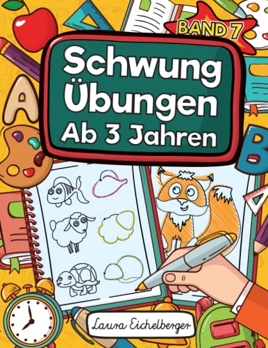 Schwungübungen Ab 3 Jahren - Band 7: Übungsheft Mit Schwungübungen Zur Erhöhung Der Konzentration, Augen-Hand-Koordination Und Feinmotorik. Ideale Vorbereitung Für Den Kindergarten! Schwungübungen Ab 3 Jahren - Band 7: Übungsheft Mit Schwungübungen Zur Erhöhung Der Konzentration, Augen-Hand-Koordination Und Feinmotorik. Ideale Vorbereitung Für Den Kindergarten! von Independently published
