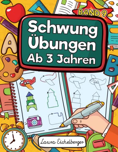 Schwungübungen Ab 3 Jahren - Band 9: Übungsheft Mit Schwungübungen Zur Erhöhung Der Konzentration, Augen-Hand-Koordination Und Feinmotorik. Ideale Vorbereitung Für Den Kindergarten! Schwungübungen Ab 3 Jahren - Band 9: Übungsheft Mit Schwungübungen Zur Erhöhung Der Konzentration, Augen-Hand-Koordination Und Feinmotorik. Ideale Vorbereitung Für Den Kindergarten! von Independently published