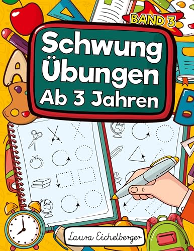 Schwungübungen Ab 3 Jahren: Übungsheft Mit Schwungübungen Zur Erhöhung Der Konzentration, Augen-Hand-Koordination Und Feinmotorik. Ideale Vorbereitung Für Den Kindergarten! von Digital Front GmbH