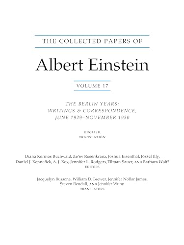 The Collected Papers of Albert Einstein, Translation Supplement: The Berlin Years: Writings and Correspondence, June 1929-november 1930 (17) (Collected Papers of Albert Einstein, 17, Band 17)