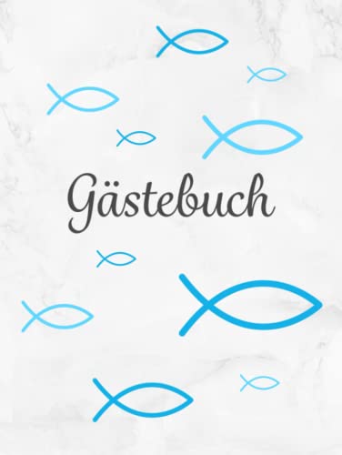 Gästebuch: Taufe | Kommunion | Konfirmation | Firmung・Hardcover mit Fisch Deko in Blau perfekt für Jungen・Für handgeschriebene Glückwünsche von ... Fingerabdruck Baum・Dezent dekorierte Seiten Gästebuch: Taufe | Kommunion | Konfirmation | Firmung・Hardcover mit Fisch Deko in Blau perfekt für Jungen・Für handgeschriebene Glückwünsche von ... Fingerabdruck Baum・Dezent dekorierte Seiten