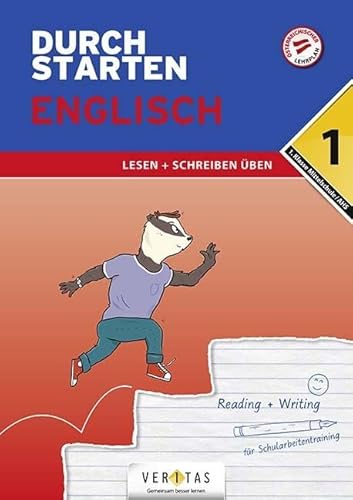 Durchstarten - Englisch Mittelschule/AHS - 1. Klasse: Lesen und Schreiben - Übungsbuch mit Lösungen von Veritas Verlag