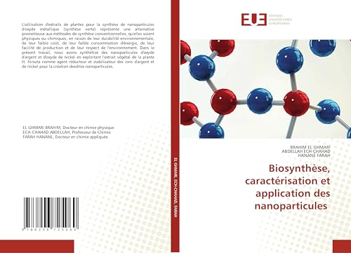 Biosynthèse, caractérisation et application des nanoparticules