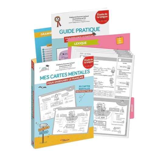 Mes cartes mentales pour enseigner le français - Cycle 2 : CP, CE1, CE2: Etude de la langue. 80 cartes mentales reproductibles. Conçu avec des ... avec Laura Spagnuolo et Virginie Graux.