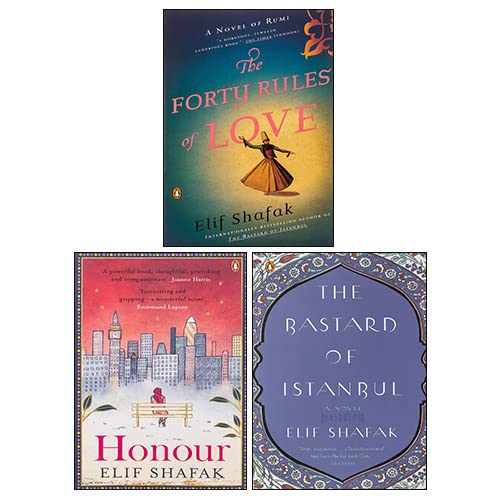 Elif Shafak 3 Books Collection Set (The Forty Rules of Love, The Bastard of Istanbul, Honour)