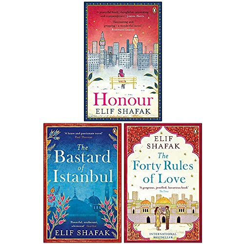 Elif Shafak Collection 3 Books Set (The Forty Rules of Love, The Bastard of Istanbul, Honour)