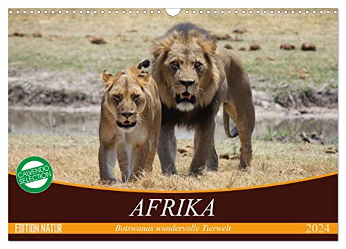 Afrika. Botswanas wundervolle Tierwelt (Wandkalender 2024 DIN A3 quer), CALVENDO Monatskalender