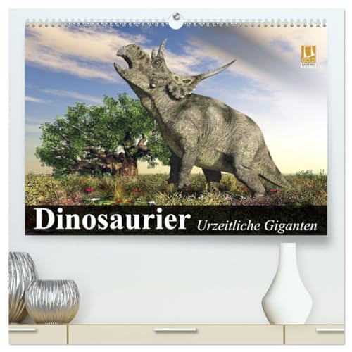 Dinosaurier. Urzeitliche Giganten (hochwertiger Premium Wandkalender 2025 DIN A2 quer), Kunstdruck in Hochglanz: Die gewaltigen Beherrscher der Erde vor Millionen von Jahren von CALVENDO