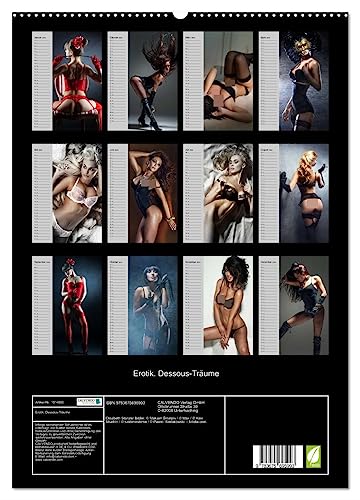Erotik. Dessous-Träume (hochwertiger Premium Wandkalender 2024 DIN A2 hoch), Kunstdruck in Hochglanz