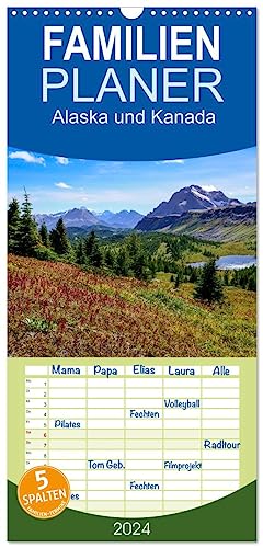 Familienplaner 2024 - Alaska und Kanada mit 5 Spalten (Wandkalender, 21 cm x 45 cm) CALVENDO