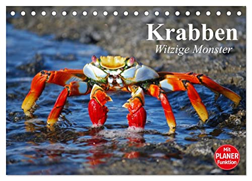 Krabben. Witzige Monster (Tischkalender 2024 DIN A5 quer), CALVENDO Monatskalender