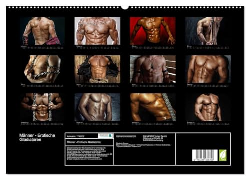 Männer - Erotische Gladiatoren (hochwertiger Premium Wandkalender 2025 DIN A2 quer), Kunstdruck in Hochglanz von CALVENDO