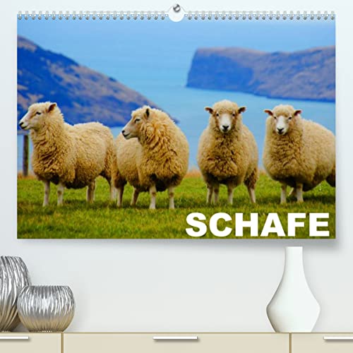 Schafe/Geburtstagskalender (hochwertiger Premium Wandkalender 2024 DIN A2 quer), Kunstdruck in Hochglanz