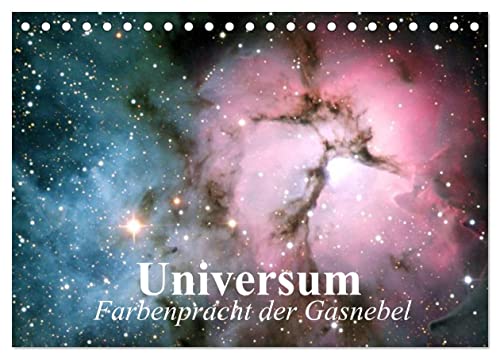 Universum. Farbenpracht der Gasnebel (Tischkalender 2025 DIN A5 quer), CALVENDO Monatskalender von CALVENDO