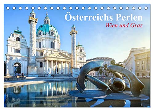 Wien und Graz. Österreichs Perlen (Tischkalender 2024 DIN A5 quer), CALVENDO Monatskalender