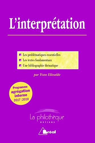 L'interprétation: programme agrégation interne 2017/2018 von BREAL