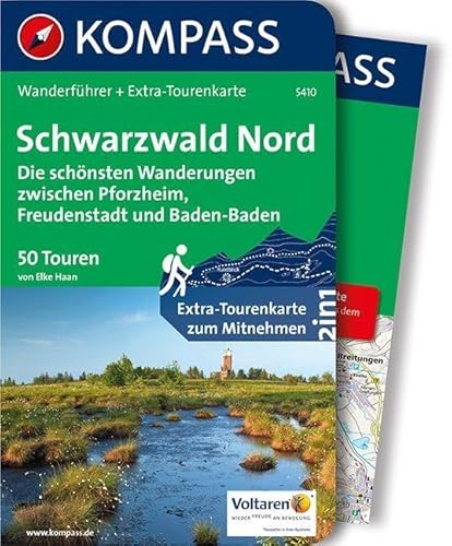 KOMPASS Wanderführer Schwarzwald Nord, Die schönsten Wanderungen zwischen Pforzheim, Freudenstadt und Baden-Baden: Wanderführer mit Extra-Tourenkarte 1:50.000, 50 Touren, GPX-Daten zum Download