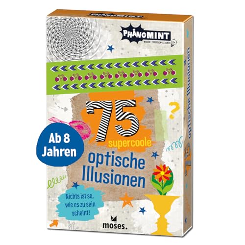 moses. PhänoMINT 75 supercoole optische Illusionen | Spannende Experimente und optische Täuschungen für clevere Kids | Kartenset für Kinder ab 9 Jahren von moses