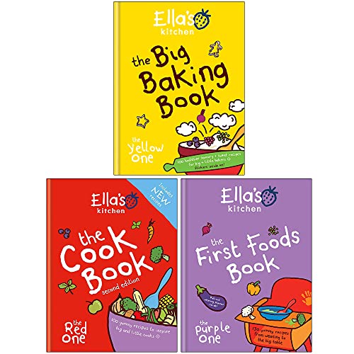 Ella's Kitchen Cookbook 3 Books Bundle Collection (The Big Baking Book, The Cookbook: The Red One, The First Foods Book: The Purple One)