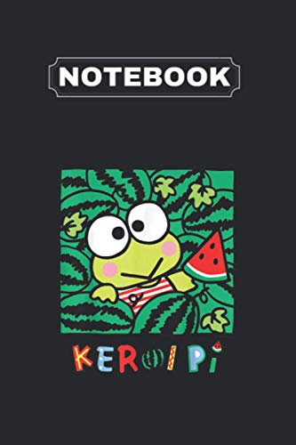Notebook: Keroppi Watermelon Summer Fun Notebook 6in x 9in x 125 Pages White Paper Blank Journal with Black Cover for Mom or Teacher or Teenage and Kid