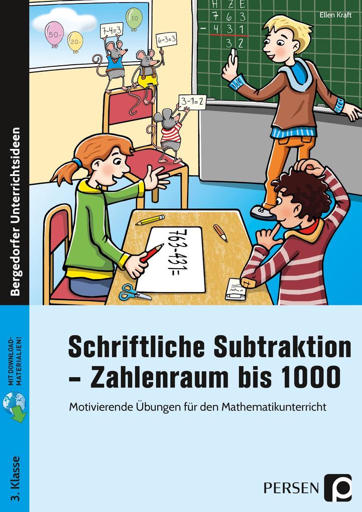 Schriftliche Subtraktion - Zahlenraum bis 1000 von Persen Verlag i.d. AAP