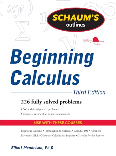Schaum's Outline of Beginning Calculus, Third Edition (Schaum's Outlines) von McGraw-Hill Education
