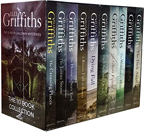 The Dr Ruth Galloway Mysteries 10 Books Box Set by Elly Griffiths - The Dark Angel, A Room Full of Bones, The Outcast Dead, The Janus Stone, The Ghost Fields, The Crossing Places, A Dying Fall von Quercus
