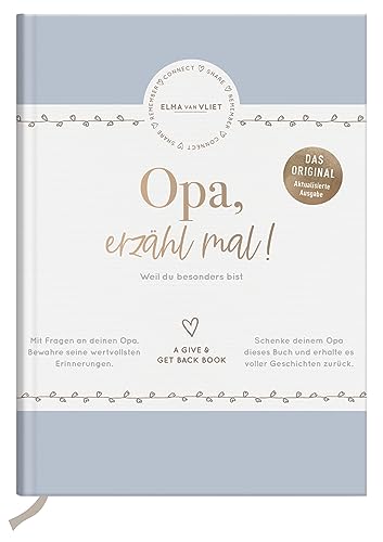 Opa, erzähl mal! | Elma van Vliet: Das Erinnerungsalbum deines Lebens | Ein persönliches Geschenk für Opa zum Geburtstag, zu Weihnachten oder einfach zwischendurch