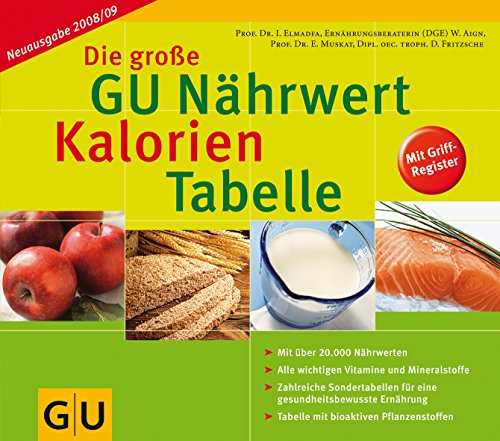 Nährwert-Kalorien-Tabelle Neuausgabe 2008/09, Die große GU