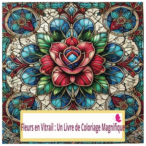 Vitraux Fleuris à Colorier : 100 Pages Uniques sur Papier Premium, Style Vitrail pour Relaxation et Créativité: Livre de Coloriage Relaxant avec 100 ... Imprimées Recto pour Dessin et Bien-être von Independently published