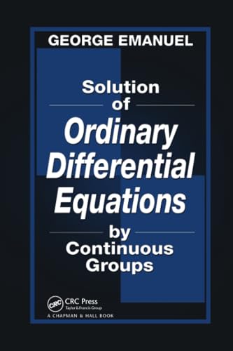 Solution of Ordinary Differential Equations by Continuous Groups