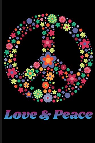 Love & Peace: Peace Sign Blank Lined Journal Notebook von Independently published
