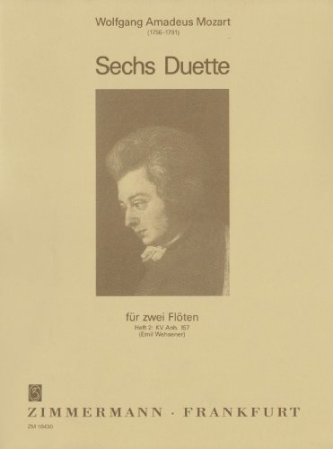 Sechs Duette: Nr. 4–6. Heft 2. KV Anh. 157. 2 Flöten. von Zimmermann