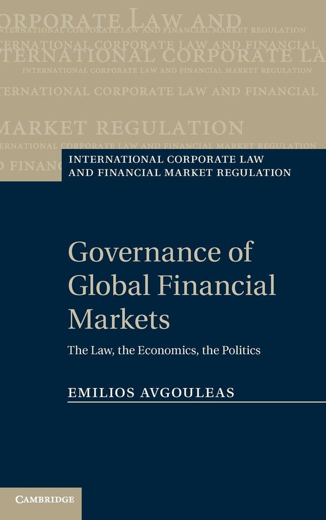 Governance of Global Financial Markets von Cambridge University Press