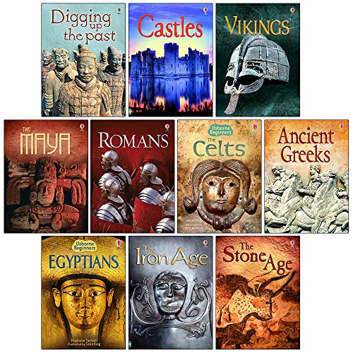 Usborne Beginners History 10-Bücher-Set (Burgen, Wikinger, Römer, Kelten, alte Griechen, Ägypter und mehr!)