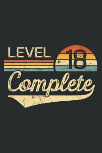 Level 18 Complete - 18 year Wedding Anniversary Gift Him Her Art Level 18 Complete - 18 year Wedding Anniversary Gift Him Her Art