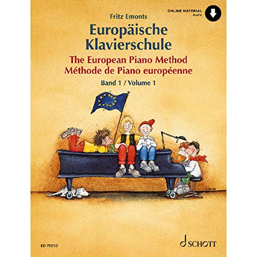 Europäische Klavierschule: Band 1. Klavier. Ausgabe mit Online-Audiodatei.