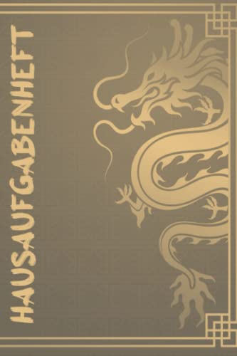 Hausaufgabenheft: Chinesischer Drache auf einem Hausaufgabenheft für Manga Fans als Geschenkidee Hausaufgabenheft: Chinesischer Drache auf einem Hausaufgabenheft für Manga Fans als Geschenkidee