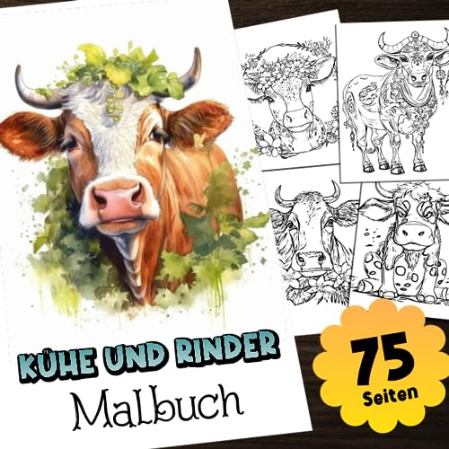 Kühe und Rinder Malbuch: XXL Malbuch mit Kühe, Rinder und Kälber für Kinder und Bauernhof Fans Kühe und Rinder Malbuch: XXL Malbuch mit Kühe, Rinder und Kälber für Kinder und Bauernhof Fans
