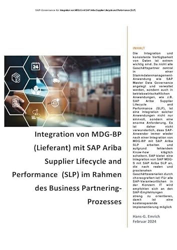 Handbuch für die Integration von MDG-BP (Lieferant) mit SAP Ariba Supplier Lifecycle and Performance (SLP) im Rahmen des Business ... Partner (BP) MDG - S mit Projektlösungen