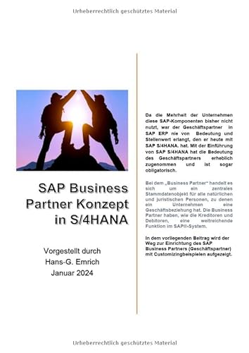 SAP Business Partner Konzept in S/4HANA: SAP Business Partner Vorstellung mit Konfigurationsbeispiel von epubli