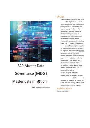 SAP Master Data Governance (MDG) - Master Data Migration Guidline: SAP MDG Datenmigration & Consolidation - Best Practices Handbook.DE von epubli