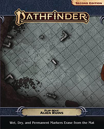 Pathfinder Flip-Mat: Alien Ruins: wet, dry and permanent markers erase from the mat
