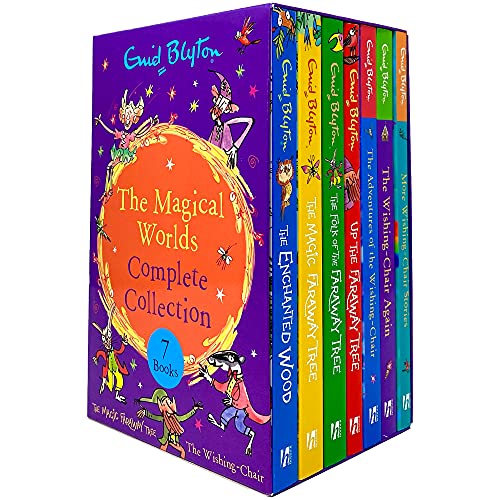 Enid Blyton THe Magical Worlds Complete Collection 7 Books Box Set (Magic Faraway Tree, Enchanted Wood, Folk of the Faraway Tree, Adventures of the Wishing-Chair & MORE!) - Enid Blyton