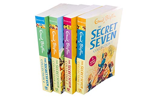 Enid Blyton The Secret Seven 12 Story Collection in 4 Books ( The Secret Seven, Secret Seven Adventure, Well Done Secret Seven, Secret Seven on the Trail, Go Ahead Secret Seven, Good Work Sec..)