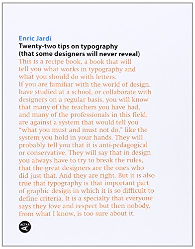 Twenty-two Tips on Typography