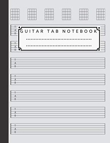 Guitar Tab Notebook: Guitar Tablature Book, Compositian Book, Music Notebook, Blank Guitar Tablature (110 Pages, A4 - Letter, 8.5x11 inch) Livre de ... de guitarra, Gitarren-Tabulatur-Buch.